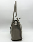 The Sak Gray Leather Tote Bag With Decorative Turquoise Stone Charm