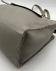 The Sak Gray Leather Tote Bag With Decorative Turquoise Stone Charm