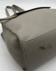The Sak Gray Leather Tote Bag With Decorative Turquoise Stone Charm