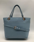 Anne Klein Blue Faux Leather Shoulder Bag