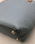 Anne Klein Blue Faux Leather Shoulder Bag