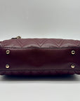Guess Red Edna Chevron Stitch Shoulder Bag