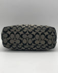 Coach Vintage Gray and Black Canvas Hamptons Shoulder Bag-F13077
