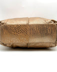 Kipling Metallic Gold Leather Celia Shopper Hobo