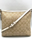 Coach Beige Monogram Coated Canvas Signature File Crossbody F29210