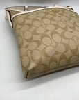 Coach Beige Monogram Coated Canvas Signature File Crossbody F29210