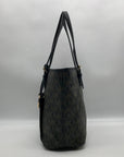 Michael Kors Brown Monogram Leather Carmen Shoulder Bag