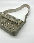 On 34th Silver Beaded Tote Bag