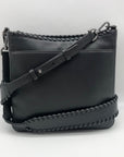 Michael Kors Dark Gray Leather Gloria Crossbody