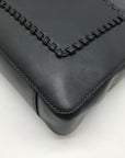 Michael Kors Dark Gray Leather Gloria Crossbody