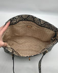 Guess Snakeskin Faux Leather Salinge Tote Bag