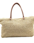 Aqua Extra Large Woven Tote