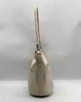 Brighton White Pebbled Leather Beck Organizer Shoulder Bag