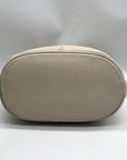Brighton White Pebbled Leather Beck Organizer Shoulder Bag