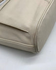 Brighton White Pebbled Leather Beck Organizer Shoulder Bag