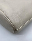 Brighton White Pebbled Leather Beck Organizer Shoulder Bag