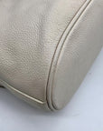 Brighton White Pebbled Leather Beck Organizer Shoulder Bag