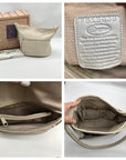 Brighton White Pebbled Leather Beck Organizer Shoulder Bag
