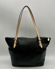 Michael Kors Black Leather Jet Set Shoulder Bag