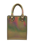 Aqua Gold Metallic Shopper Bag
