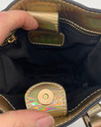 Aqua Gold Metallic Shopper Bag