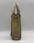 Aqua Gold Metallic Shopper Bag