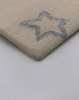WKND WYFR Ivory Canvas and Silver Star Convertible Clutch