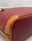 Dooney & Bourke Red Pebbled Grain Leather Charleston Shopper Bag