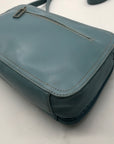 Liz Claiborne Blue Faux Leather Crossbody Bag