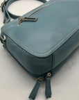 Liz Claiborne Blue Faux Leather Crossbody Bag