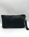Raleigh Leather Black Cheetah Convertible Clutch