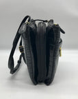 Giani Bernini Black Croc Dasher Crossbody Bag