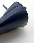 Donna Karen Blue Crinoline Leather Crossbody Bag