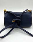 Donna Karen Blue Crinoline Leather Crossbody Bag