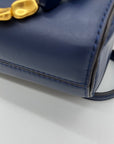 Donna Karen Blue Crinoline Leather Crossbody Bag