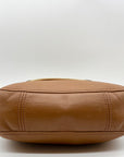 Michael Kors Brown Pebbled Leather Bedford Tassel Crossbody Bag