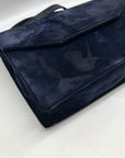 Joseph Blue Suede Enevelope Crossbody Bag