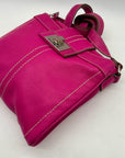 Tignanello Pink Pebbled Leather Organizer Crossbody Bag