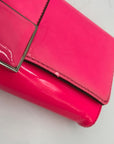 Melie Bianco Pink Vegan Leather Veronica Clutch