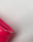 Melie Bianco Pink Vegan Leather Veronica Clutch