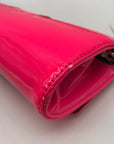 Melie Bianco Pink Vegan Leather Veronica Clutch
