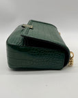 Victoria's Secret Dark Green Faux Leather Shoulder Bag With Wallet