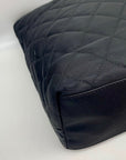 Calvin Klein Black Quilted Nylon Tote Bag