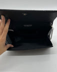 Nina Black Rhinestone Embellished Evening Clutch