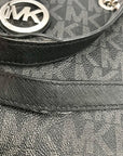Michael Kors Black Monogram Coated Canvas Jet Set Chain Tote Bag