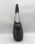 Michael Kors Black Monogram Coated Canvas Jet Set Chain Tote Bag