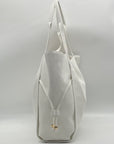 On 34th Jyyll Large White Faux Leather Solid Tote with Removable Pouch