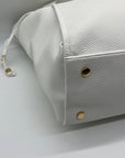 On 34th Jyyll Large White Faux Leather Solid Tote with Removable Pouch