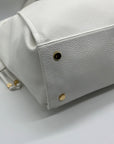 On 34th Jyyll Large White Faux Leather Solid Tote with Removable Pouch