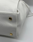 On 34th Jyyll Large White Faux Leather Solid Tote with Removable Pouch